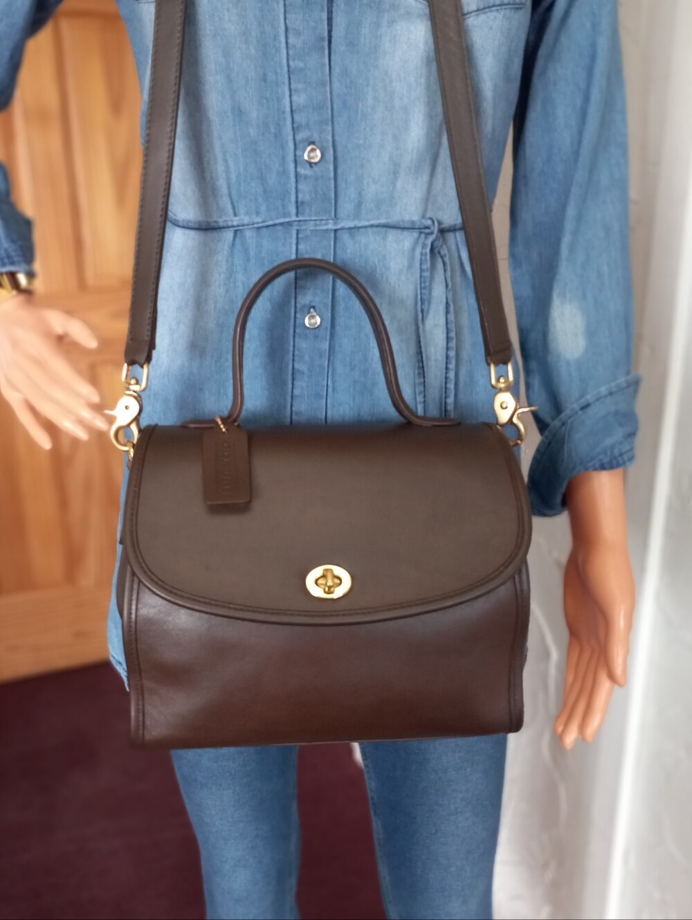 Coach Manor Archive Bag #9977,  1995, Mahogany